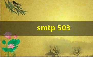 SMTP 503错误：深入了解和解决方法